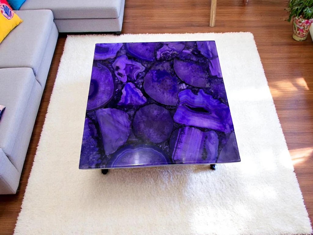 Purple Agate Table Tops for Outside Interior, Exclusive Item